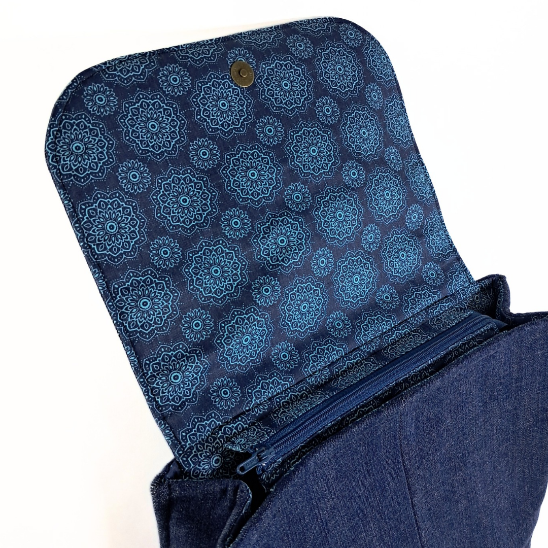 Mochila azul vaquera "Mandalas" - Imagen 5
