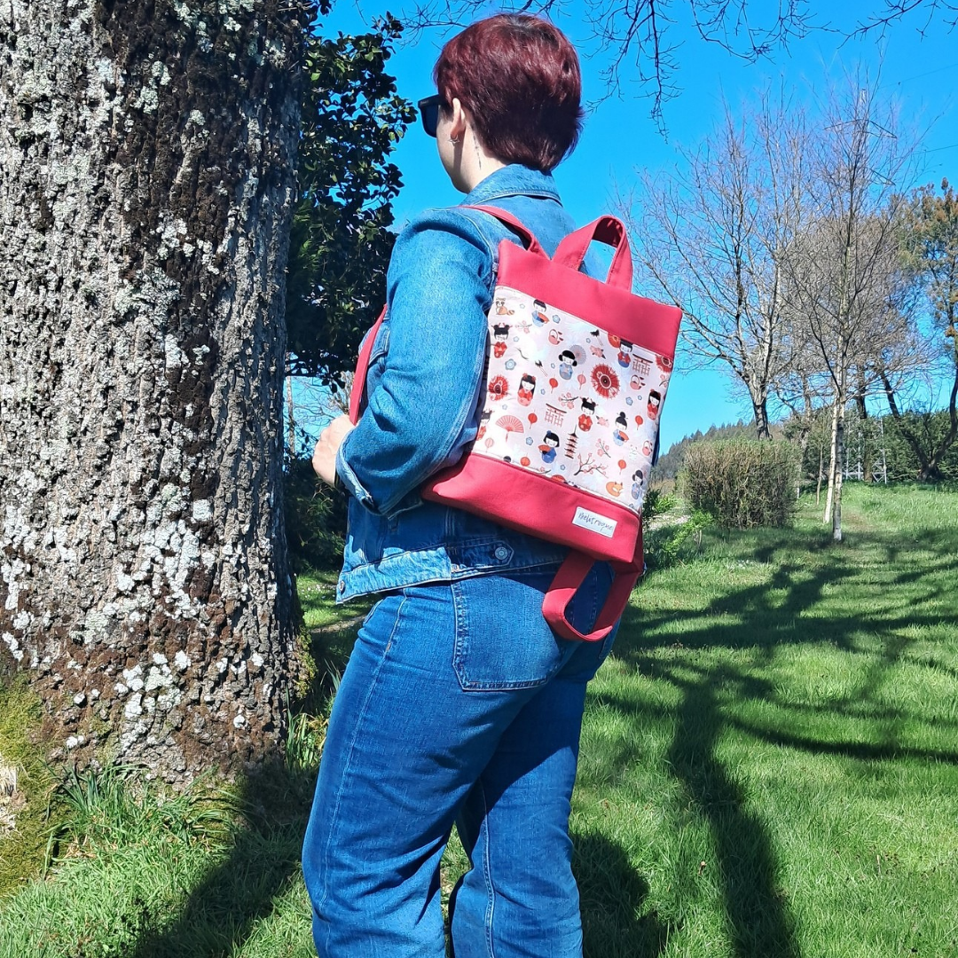 Mochila antirrobo roja "Matsuri" - Imagen 8